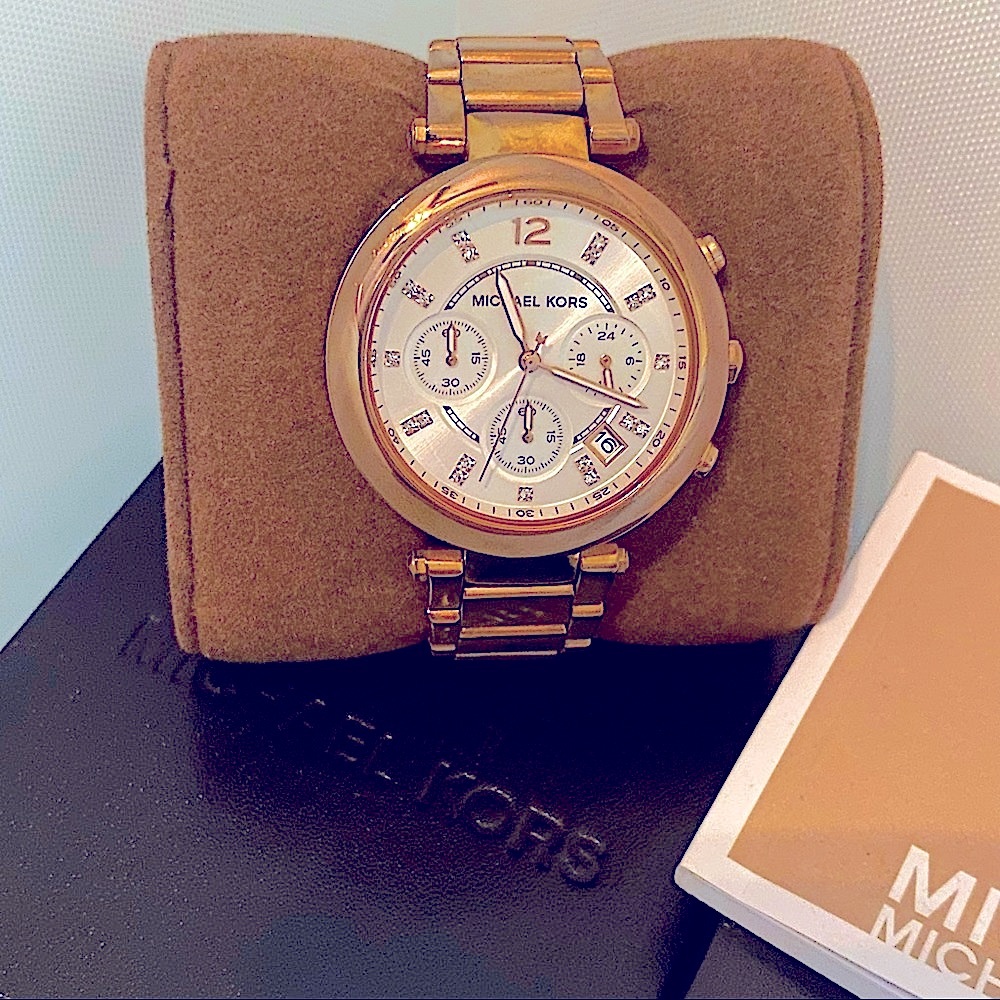 Rose Gold Watch • MK • Michael Kors • diamonds woman’s watch MK
